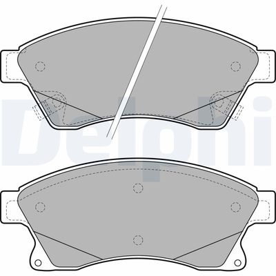 Brake Pad Set, disc brake DELPHI LP2142