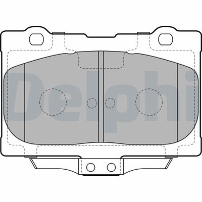 Brake Pad Set, disc brake DELPHI LP2155