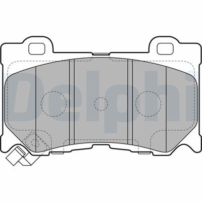 Brake Pad Set, disc brake DELPHI LP2156