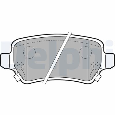 Brake Pad Set, disc brake DELPHI LP2188