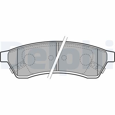 Brake Pad Set, disc brake DELPHI LP2197