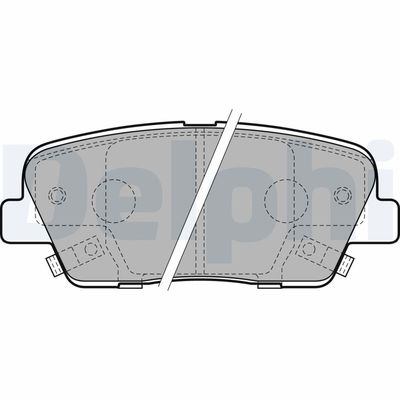 Brake Pad Set, disc brake DELPHI LP2202