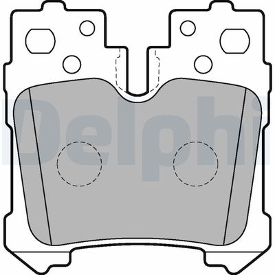 Brake Pad Set, disc brake DELPHI LP2214