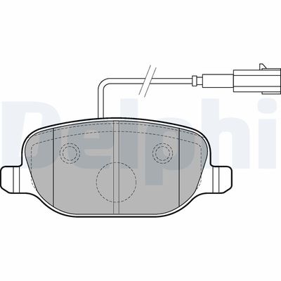 Brake Pad Set, disc brake DELPHI LP2223