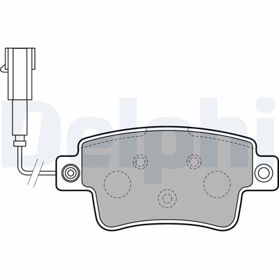 Brake Pad Set, disc brake DELPHI LP2231