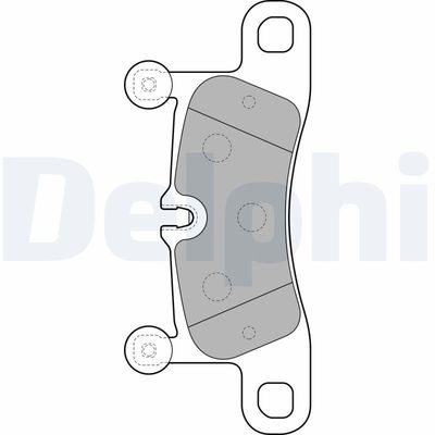 Brake Pad Set, disc brake DELPHI LP2233