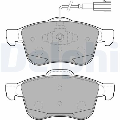 Brake Pad Set, disc brake DELPHI LP2241