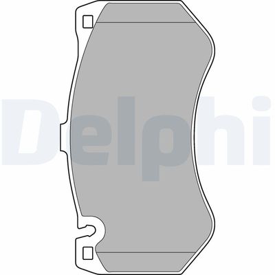 Brake Pad Set, disc brake DELPHI LP2290