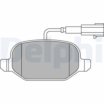Brake Pad Set, disc brake DELPHI LP2300