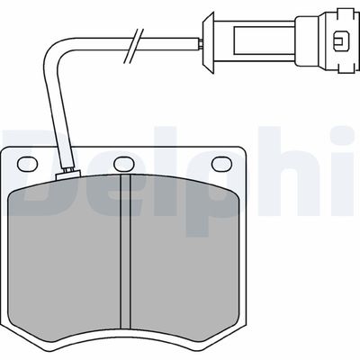 Brake Pad Set, disc brake DELPHI LP241