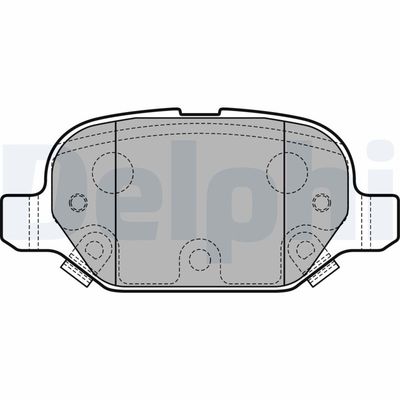 Brake Pad Set, disc brake DELPHI LP2761
