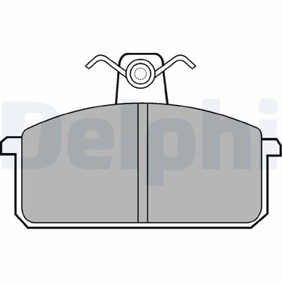 Brake Pad Set, disc brake DELPHI LP305