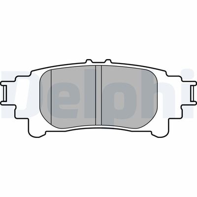 Brake Pad Set, disc brake DELPHI LP3155