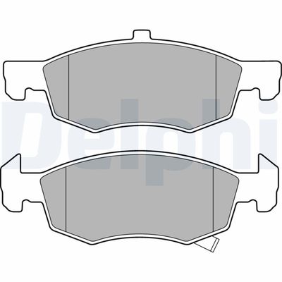 Brake Pad Set, disc brake DELPHI LP3163