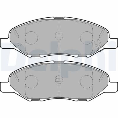 Brake Pad Set, disc brake DELPHI LP3169