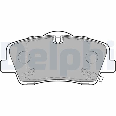 Brake Pad Set, disc brake DELPHI LP3295