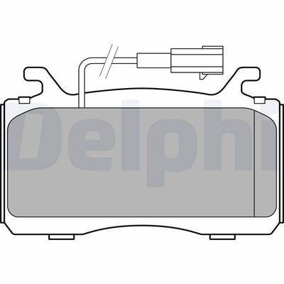 Brake Pad Set, disc brake DELPHI LP3310