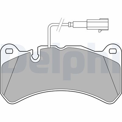 Brake Pad Set, disc brake DELPHI LP3374