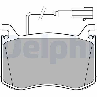 Brake Pad Set, disc brake DELPHI LP3380