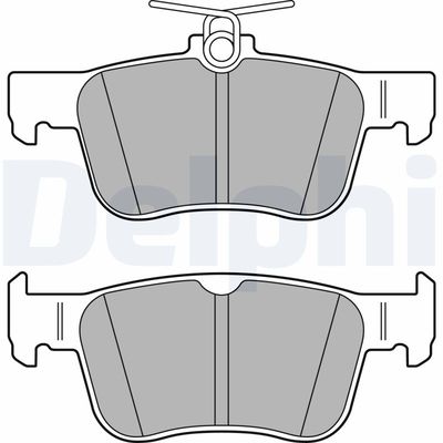 Brake Pad Set, disc brake DELPHI LP3391