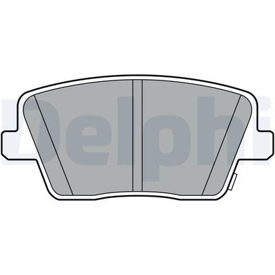 Brake Pad Set, disc brake DELPHI LP3404