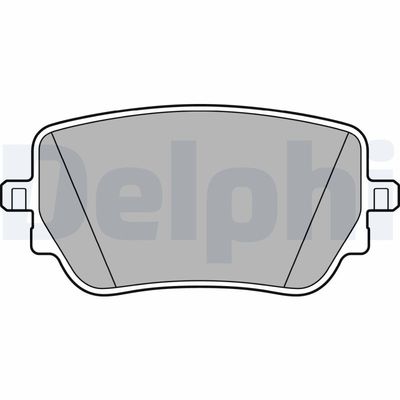 Brake Pad Set, disc brake DELPHI LP3439