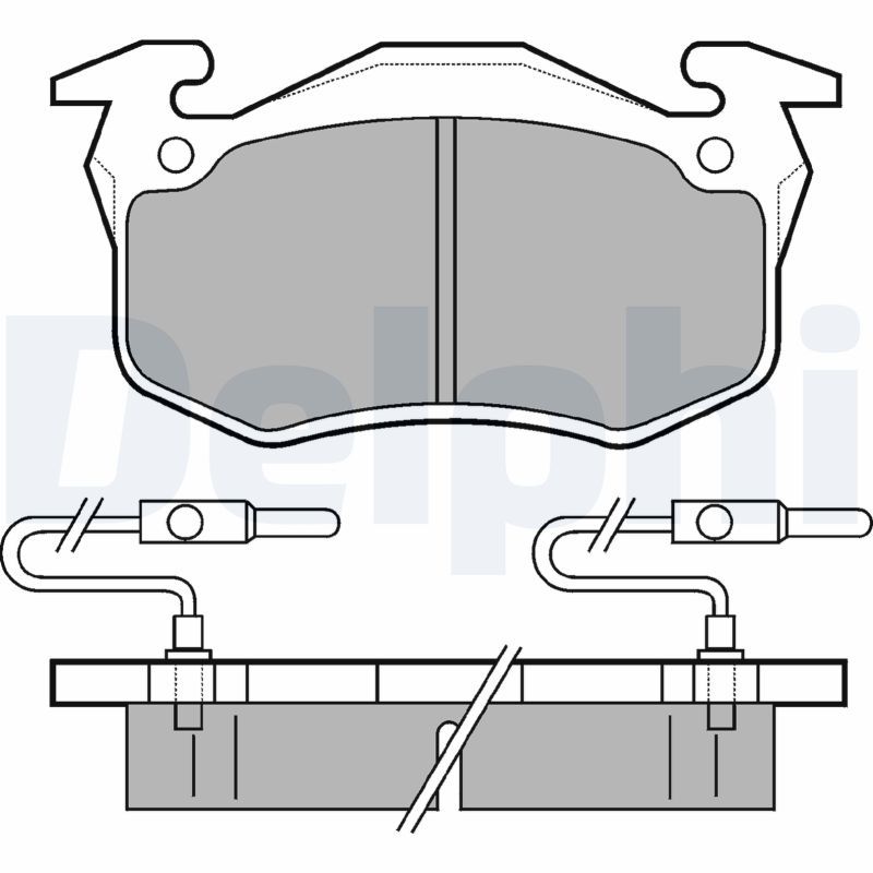 DELPHI LP350 Brake Pad Set, disc brake