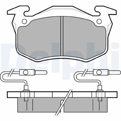 Brake Pad Set, disc brake DELPHI LP350