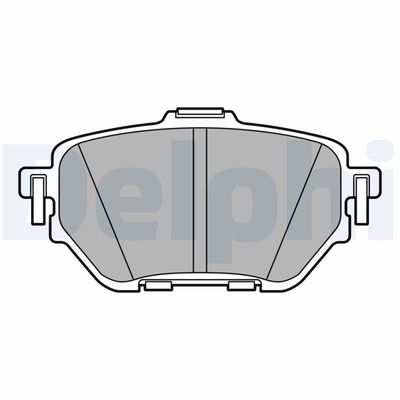 Brake Pad Set, disc brake DELPHI LP3636