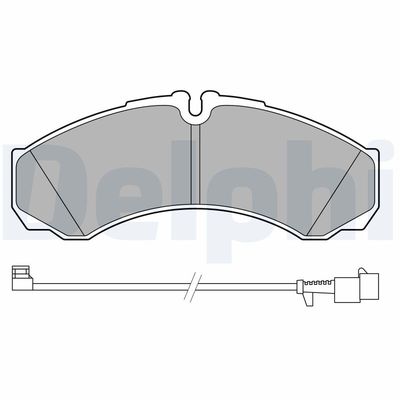 Brake Pad Set, disc brake DELPHI LP3658