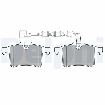 Brake Pad Set, disc brake DELPHI LP3727