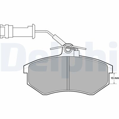 Brake Pad Set, disc brake DELPHI LP444