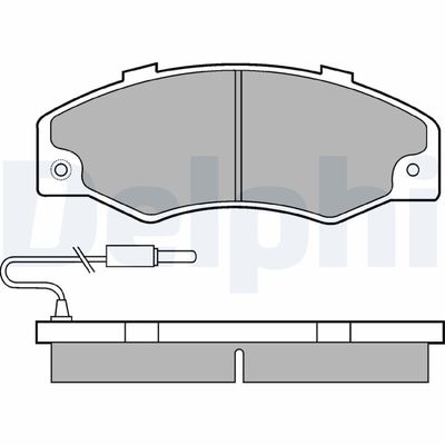 Brake Pad Set, disc brake DELPHI LP489
