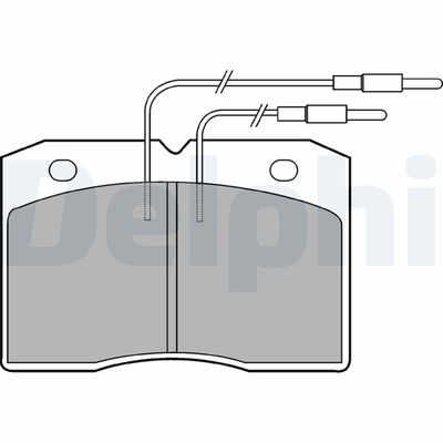 Brake Pad Set, disc brake DELPHI LP501