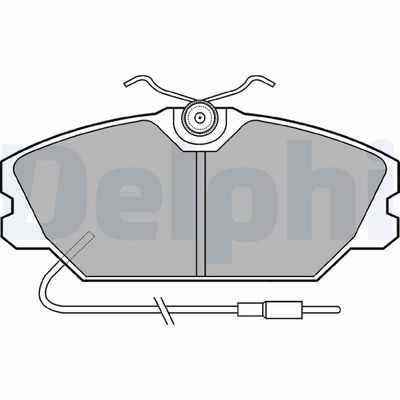 Brake Pad Set, disc brake DELPHI LP542