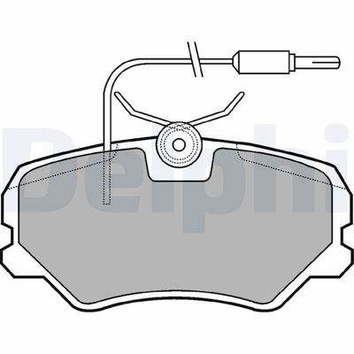 Brake Pad Set, disc brake DELPHI LP564