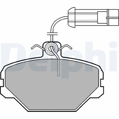 Brake Pad Set, disc brake DELPHI LP566