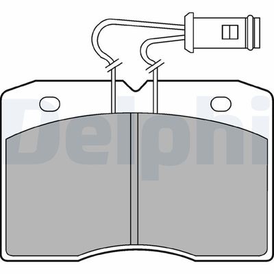 Brake Pad Set, disc brake DELPHI LP580