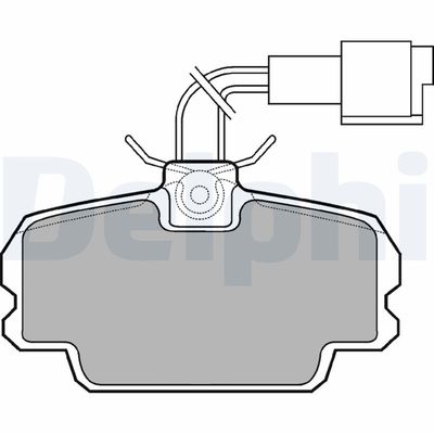 Brake Pad Set, disc brake DELPHI LP592