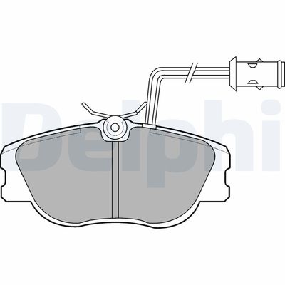 Brake Pad Set, disc brake DELPHI LP598