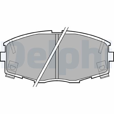 Brake Pad Set, disc brake DELPHI LP614