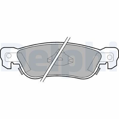 Brake Pad Set, disc brake DELPHI LP636