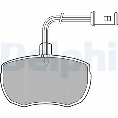 Brake Pad Set, disc brake DELPHI LP651