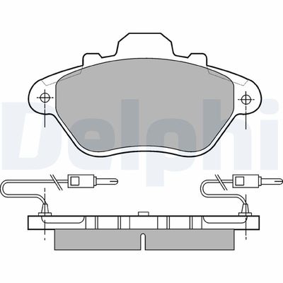 Brake Pad Set, disc brake DELPHI LP654