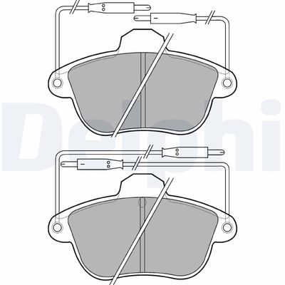 Brake Pad Set, disc brake DELPHI LP740