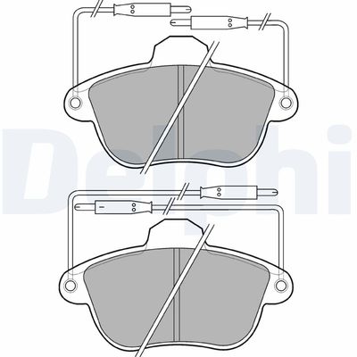 Brake Pad Set, disc brake DELPHI LP741