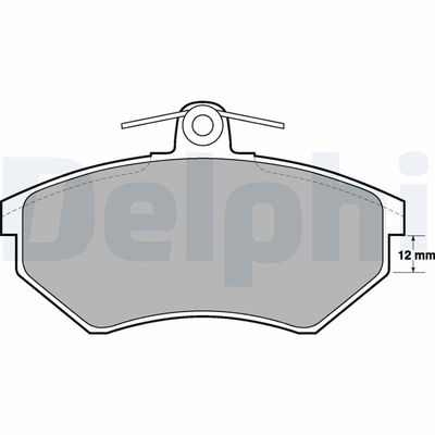 Brake Pad Set, disc brake DELPHI LP778