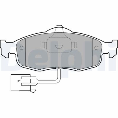 Brake Pad Set, disc brake DELPHI LP781
