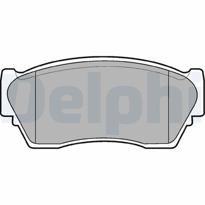 Brake Pad Set, disc brake DELPHI LP804