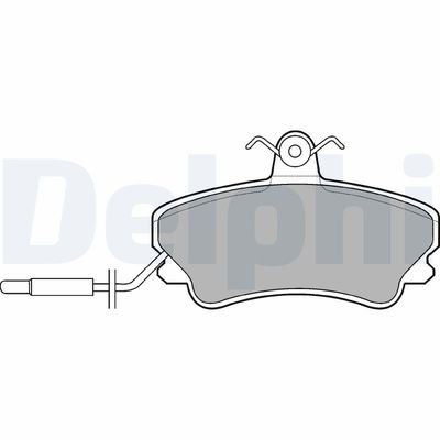 Brake Pad Set, disc brake DELPHI LP822